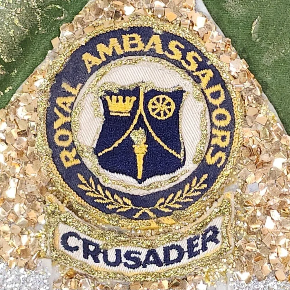 1974 Royal Ambassador Crusader Congress Patch Adorned Horse Tapestry Victoria TX
